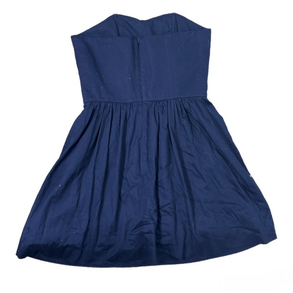 Lilly Pulitzer Mayfield Strapless Mini Dress Navy Starfish Seashell Size 4 - Picture 3 of 4